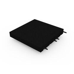 Dalle Caoutchouc 75mm - 50x50 cm - Noir - Fixation Pin-trou