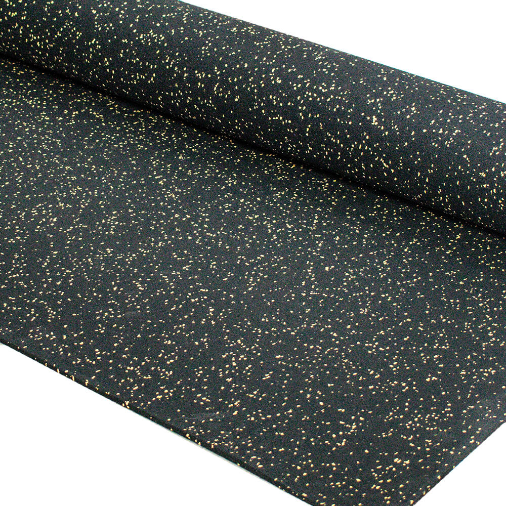 Revêtement de sol sportif - Rouleau de 12,5 m² - Épaisseur 6 mm - Noir/Jaune 2/7