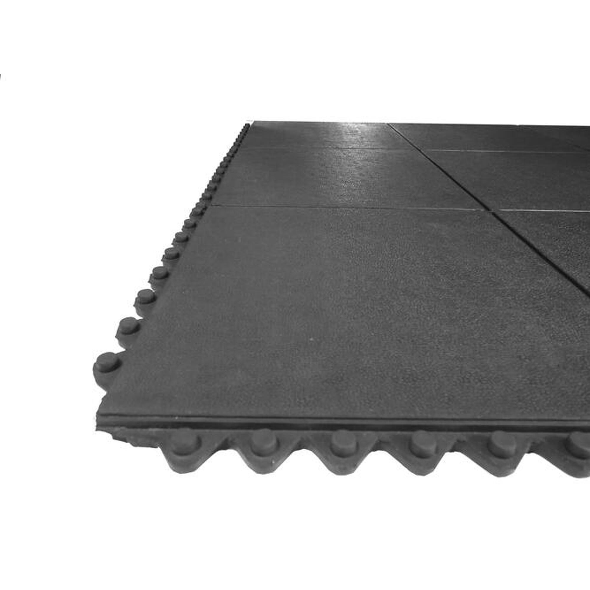 Placă de cauciuc 14mm sistem Click - 90 x 90 cm - Gri