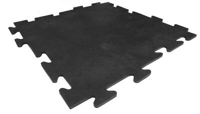 Piastrella in gomma 8mm Nero - 50x50 cm - Sistema puzzle