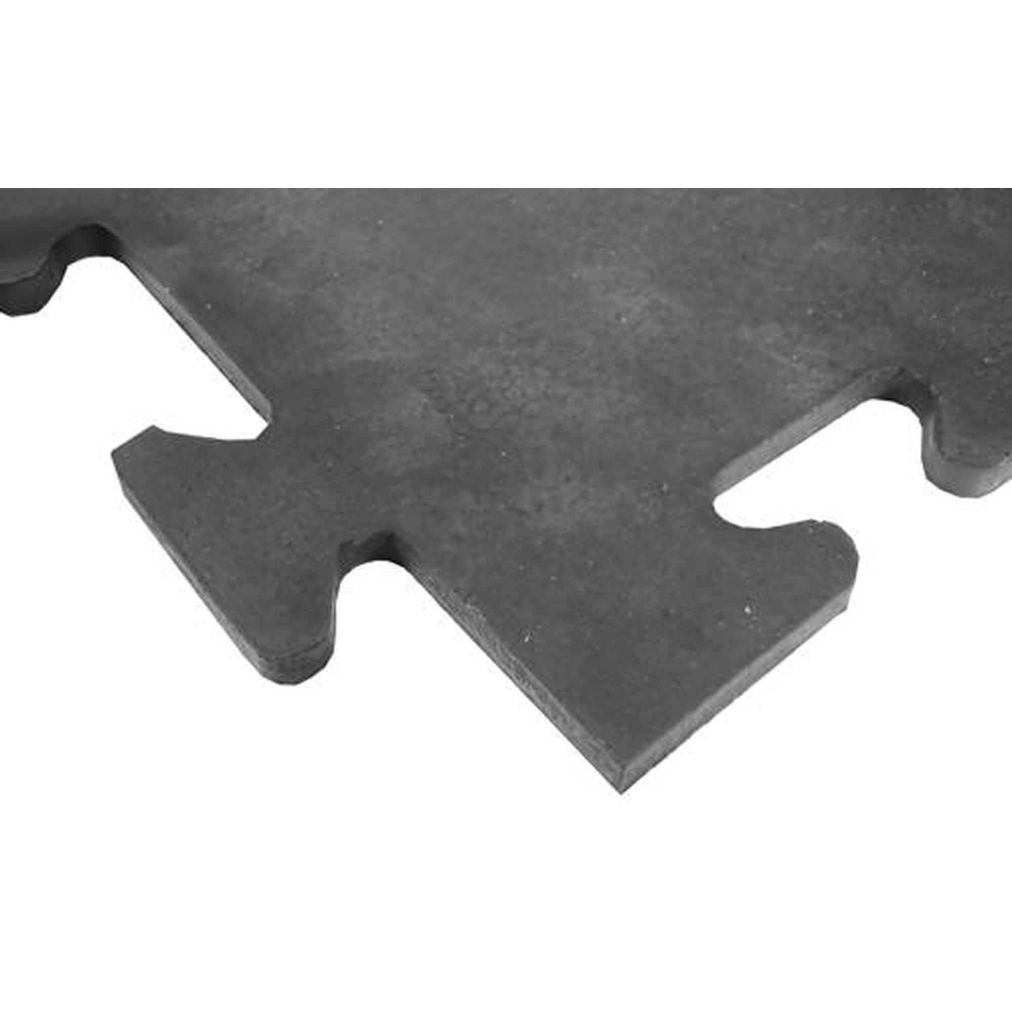 Plăcuță de cauciuc 8mm Neagră - 50x50 cm - Sistem Puzzle