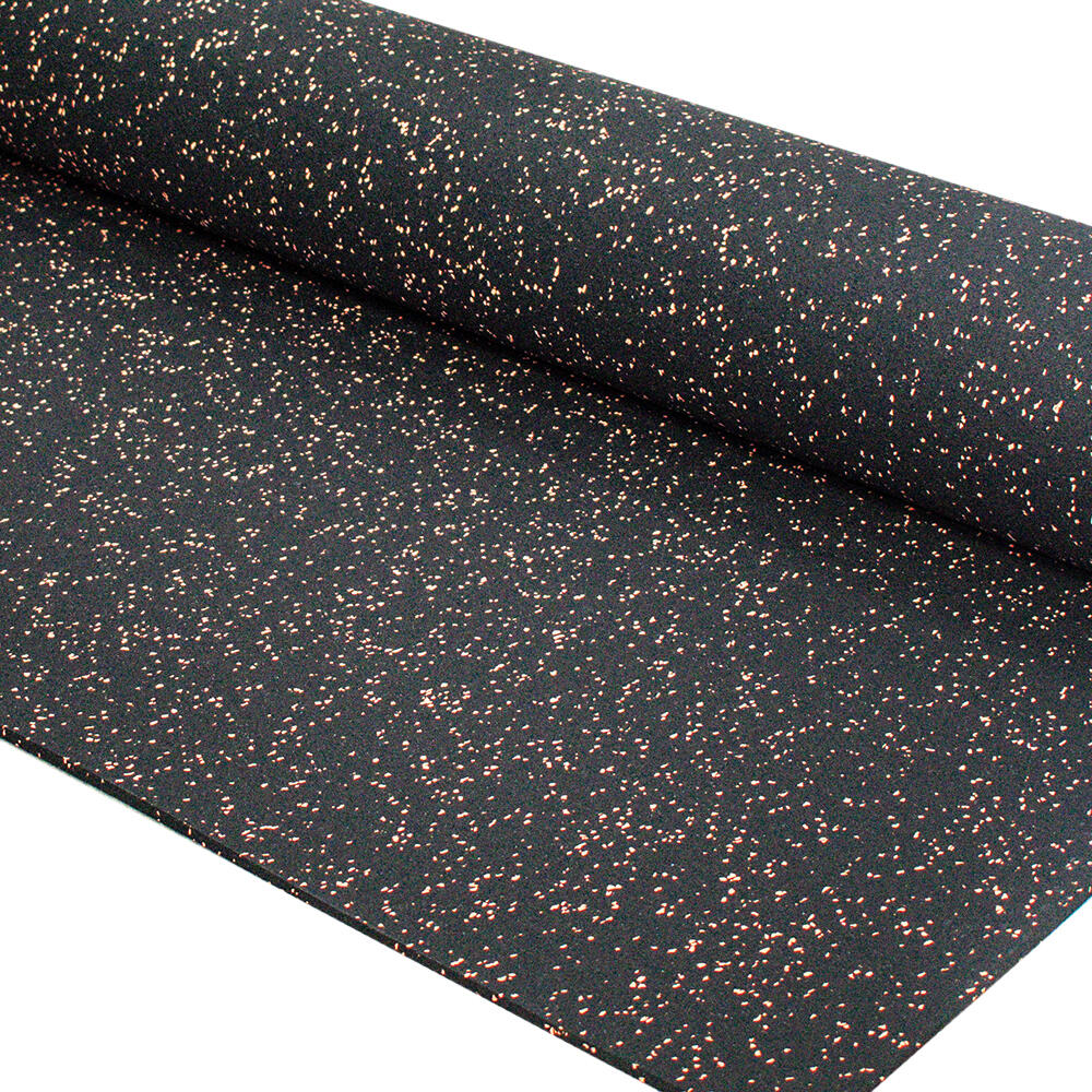 Pavimentazione sportiva - Rotolo da 12,5 m² - Spessore 6 mm - Nero / Arancione 2/7