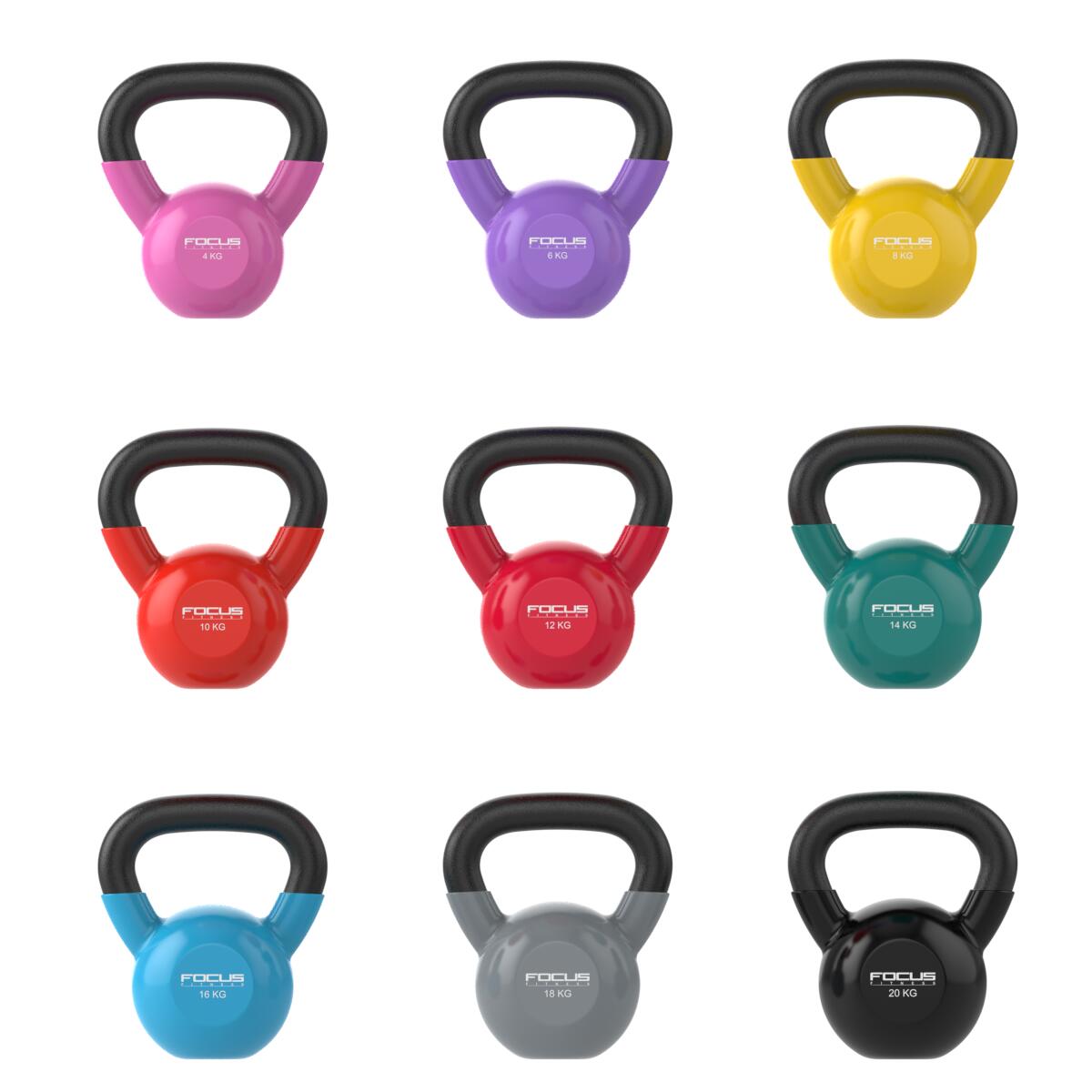 Kettlebell Vinyl - 18 kg - Gris 5/6