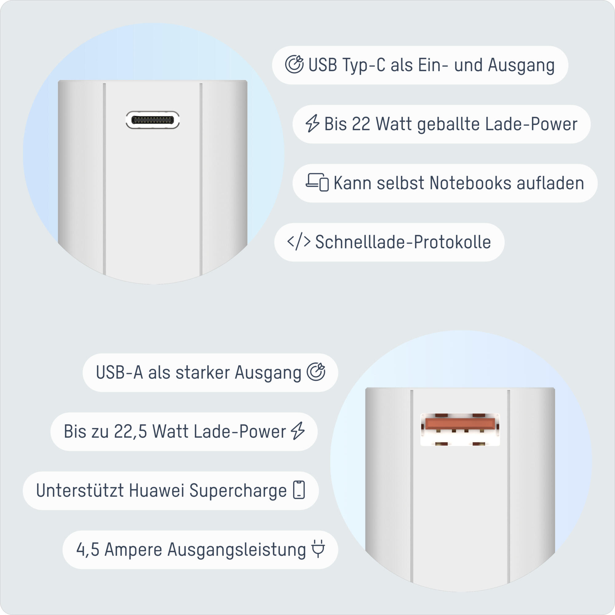 Powerbank 20000 mAh PB222PD weiß 4/7