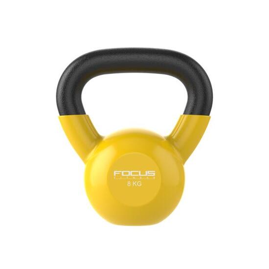 Kettlebell Vinyl - 8 kg - Jaune