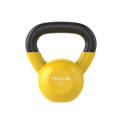 Kettlebell vinyl - 8 kg - geel