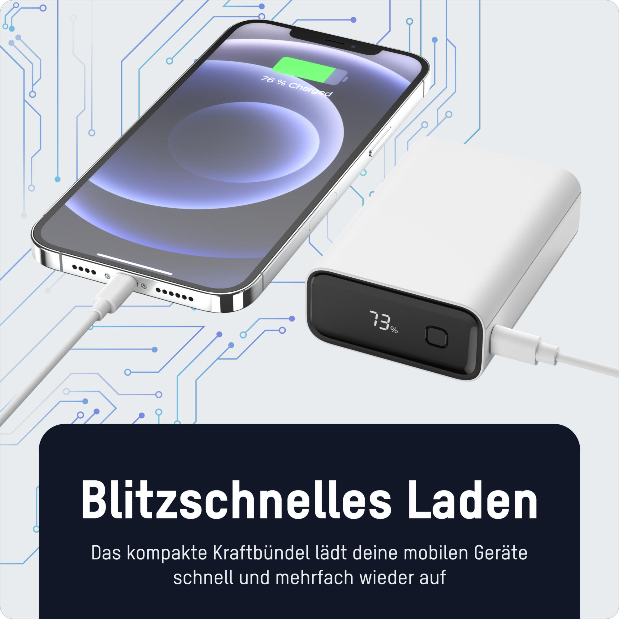 Powerbank 20000 mAh PB222PD weiß 3/7