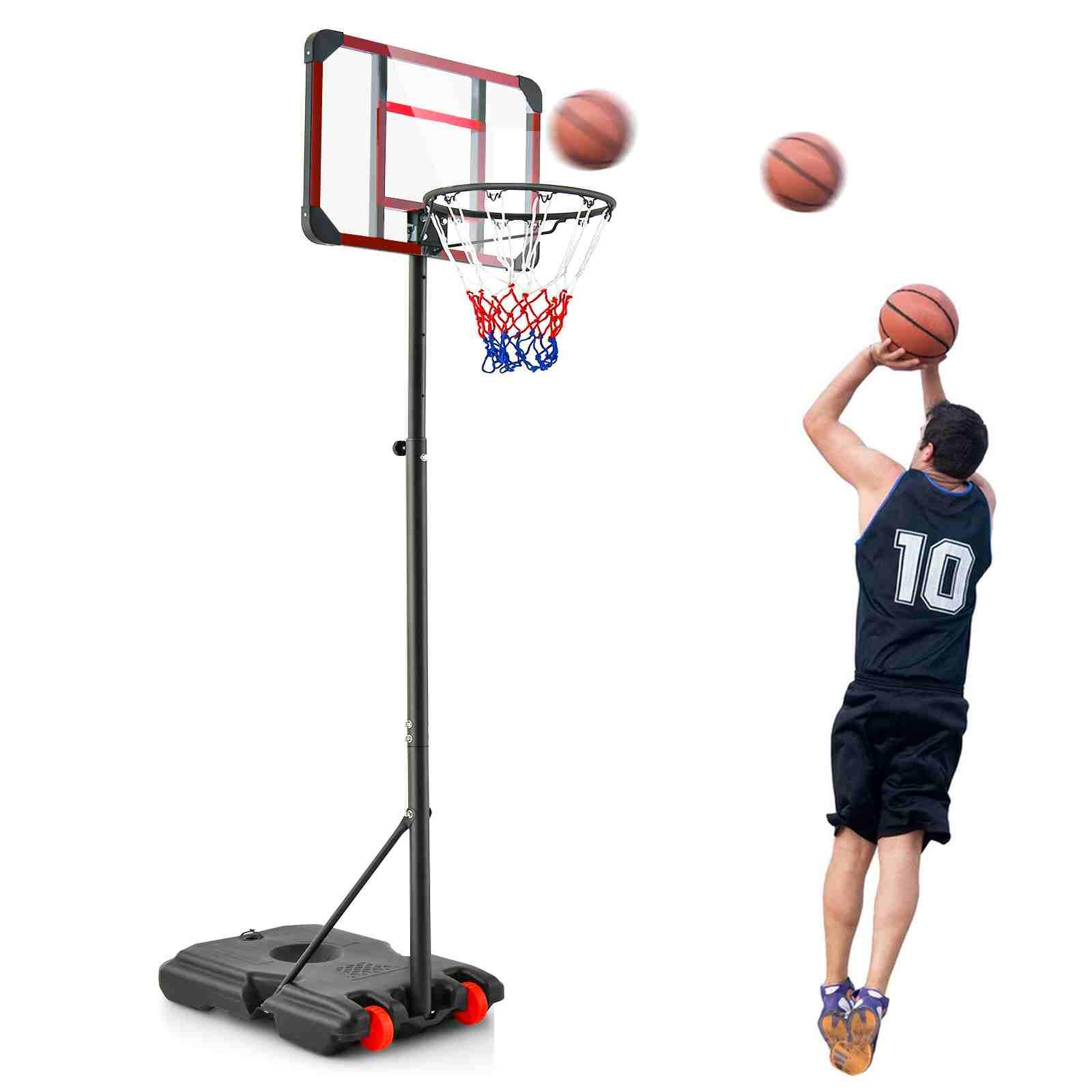 Basketball Hoop Stand with 193-248cm Height Adjustment
