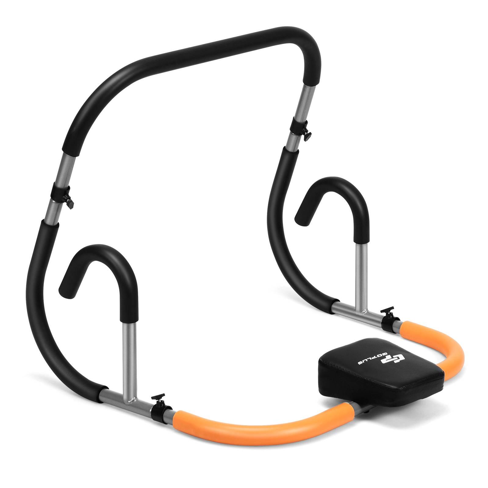 Portable Ab Mat Trainer Padded Headrest for Core Muscle Strength Sit Up Training