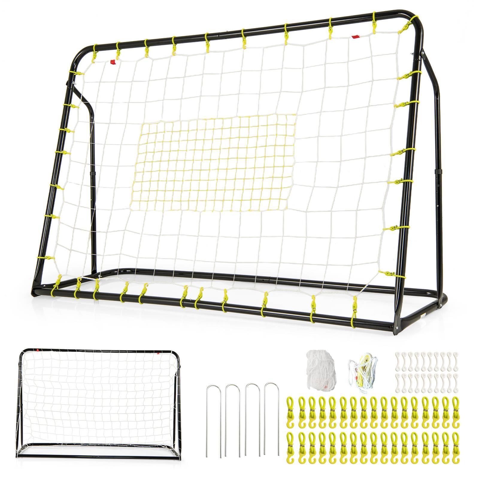 2-in-1 Kids Soccer Rebounder and Soccer Goal with Rebound Net and Soccer Net