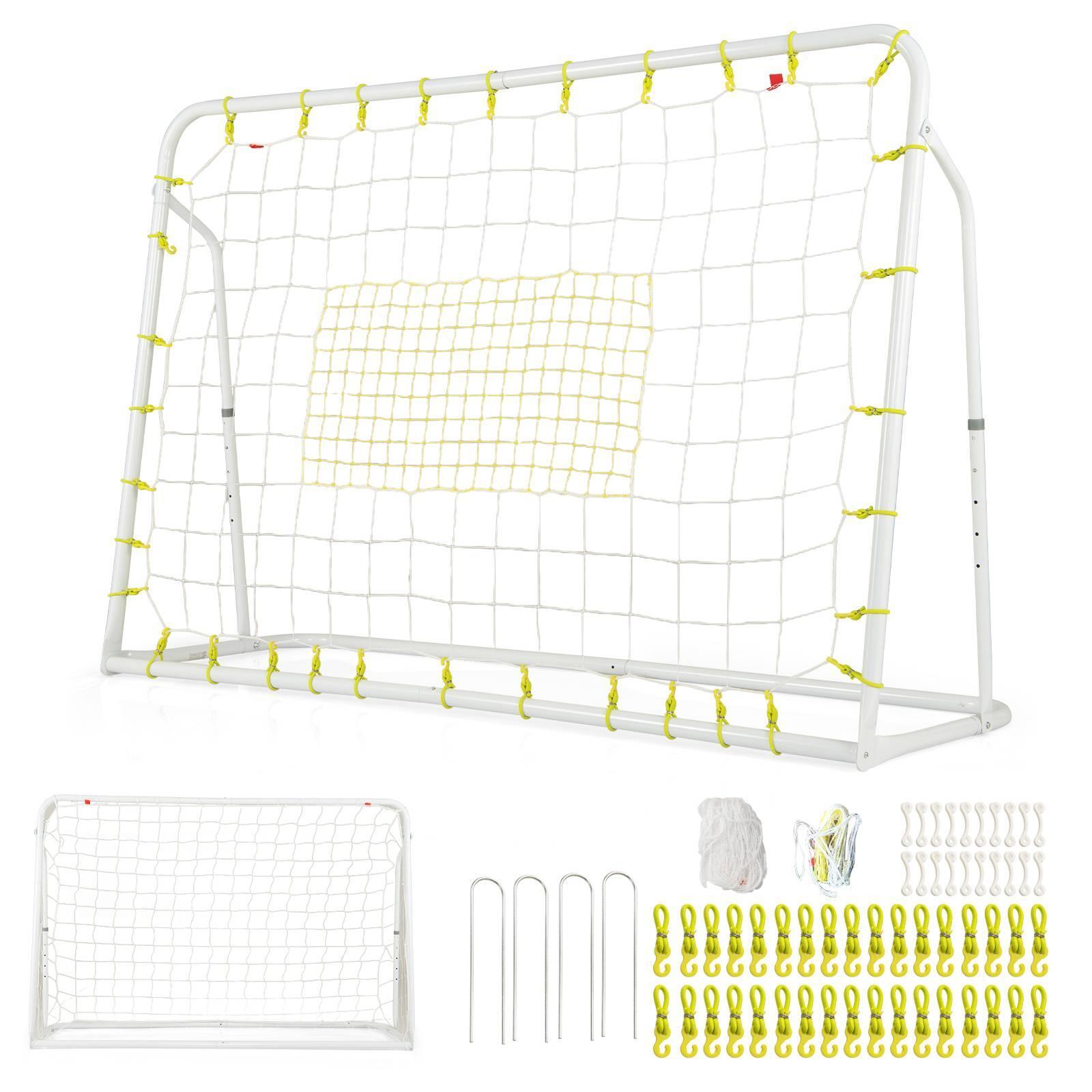 2-in-1 Kids Soccer Rebounder and Soccer Goal with Rebound Net and Soccer Net