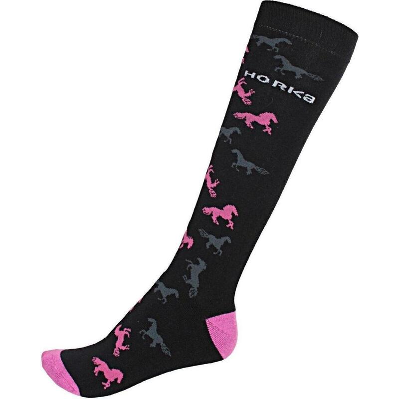 Chaussettes d'équitation Horka - Noir Rosa