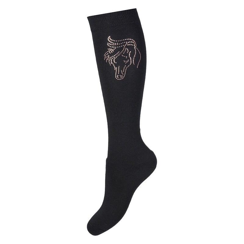 Red Horse - Red Horse Chaussettes D'Équitation Crystal - Noir Rose - Chaussettes - Noir|rose - S - Decathlon