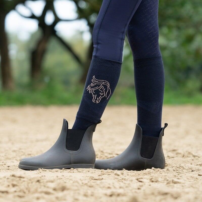 Red Horse Paardrijsokken Kristal - Navy  Rose 2/3
