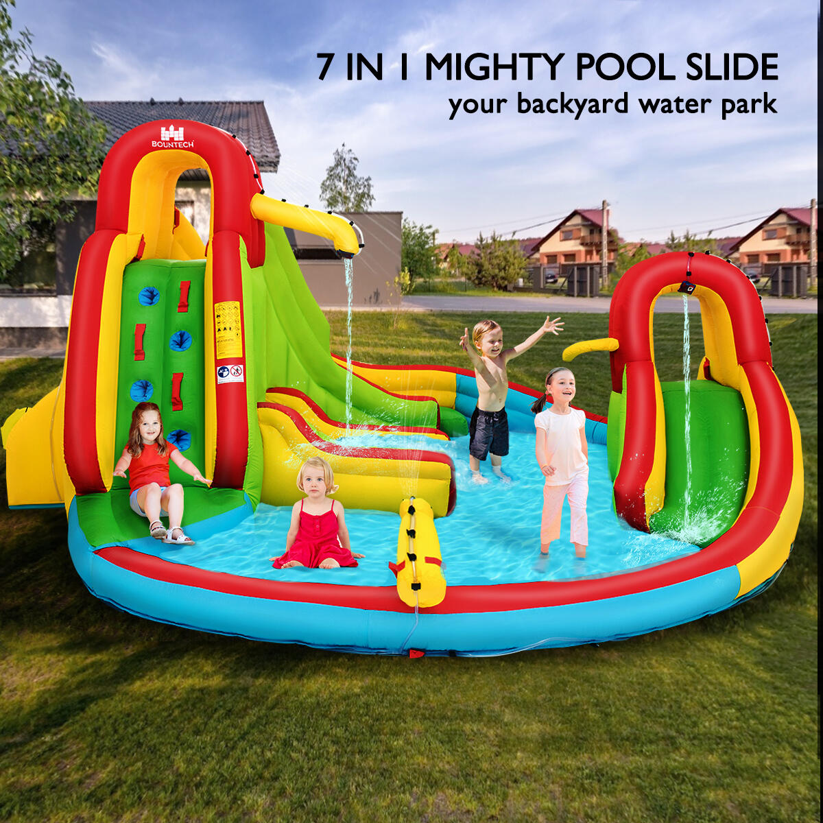 Inflatable Water Slide Jumping Castle with Two Slides Trampoline