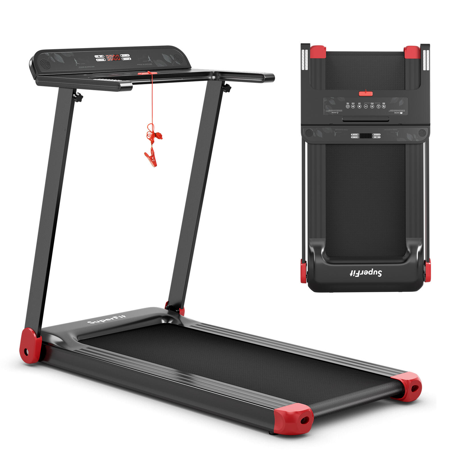 Folding Electric Treadmill with 12 Preset Programs App Control for Home