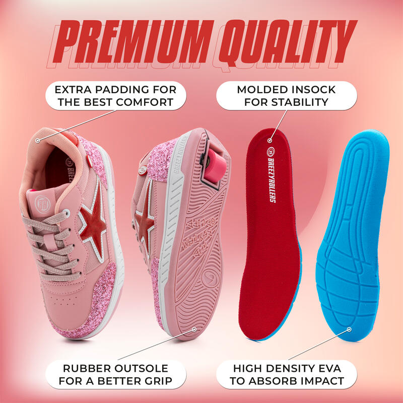 Chaussures à Roulettes BREEZY ROLLERS 2231412 les filles rose