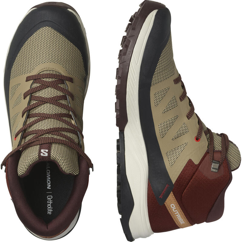 Bottes Salomon Trekkings Outrise Mid Gtx, Beige, Hommes