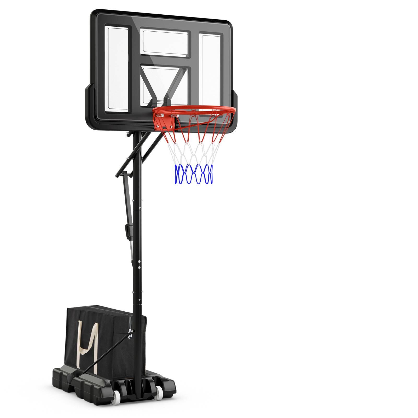 Portable Basketball Hoop System with Easy Height Adjustment