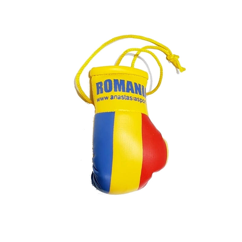 Breloc mini manusi box Anastasia Sport cu tricolorul Romaniei