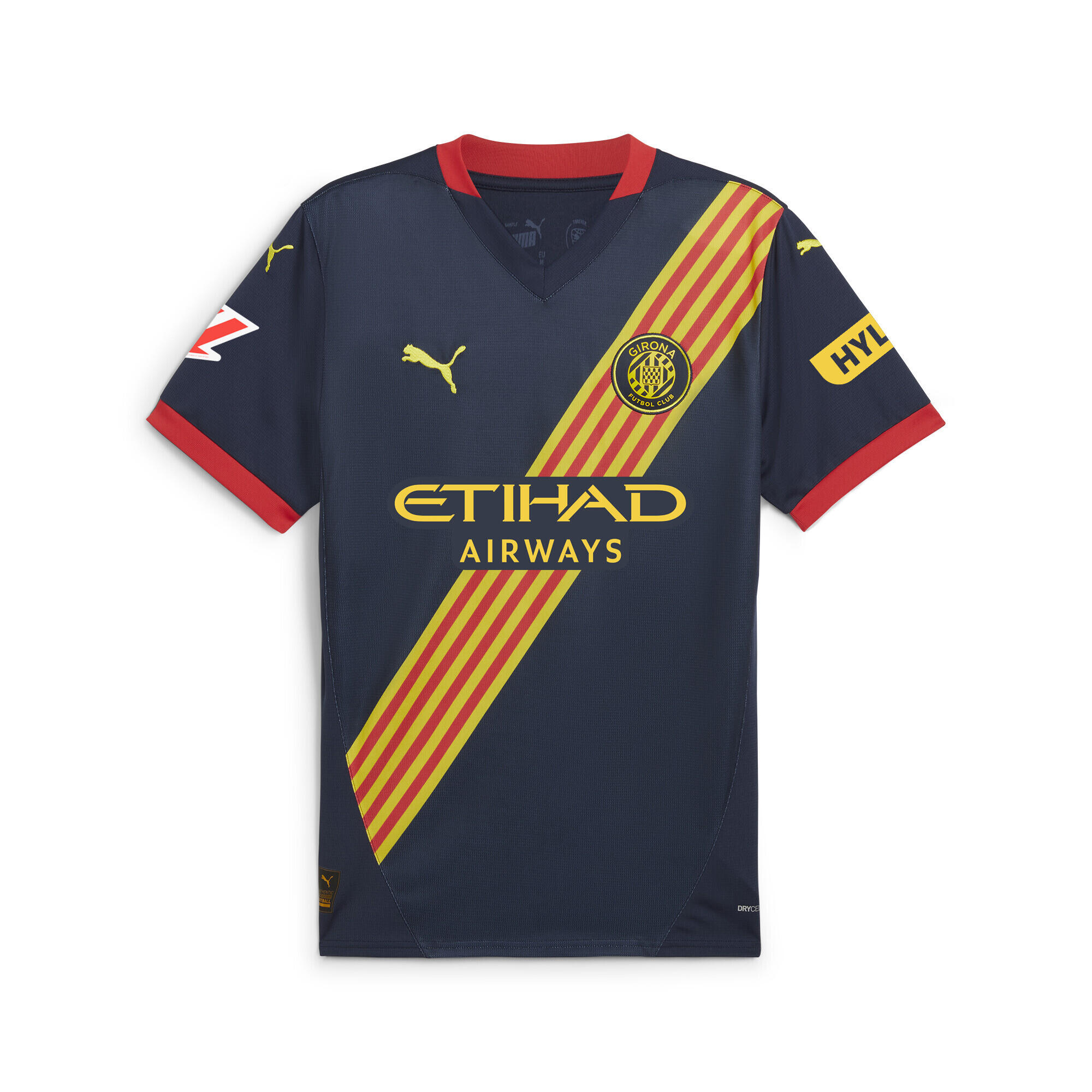 PUMA Girona FC 24/25 uitshirt voor heren PUMA Club Navy Pelé Yellow Blue