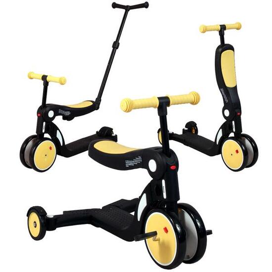 Looping SCOOTIZZ Draisienne Evolutive 5 en 1, Tricycle, Trottinette | Yellow