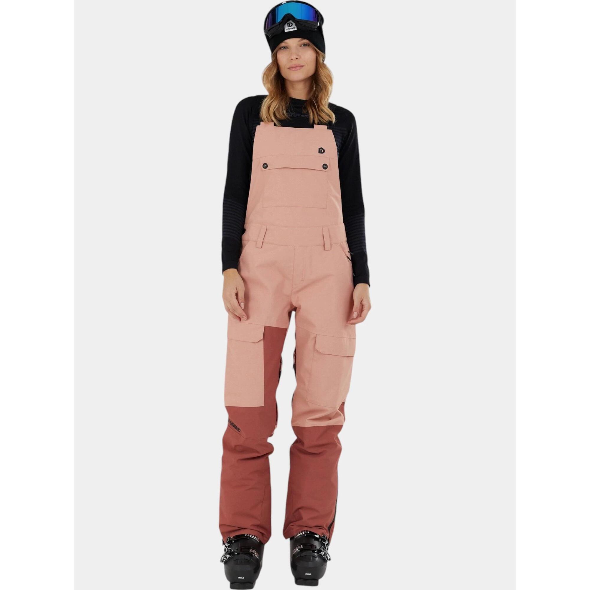 Fundango - Pantalon De Survêtement Femme Sakura Eco Bib - Pantalon De Ski - Rose - 34 - Decathlon