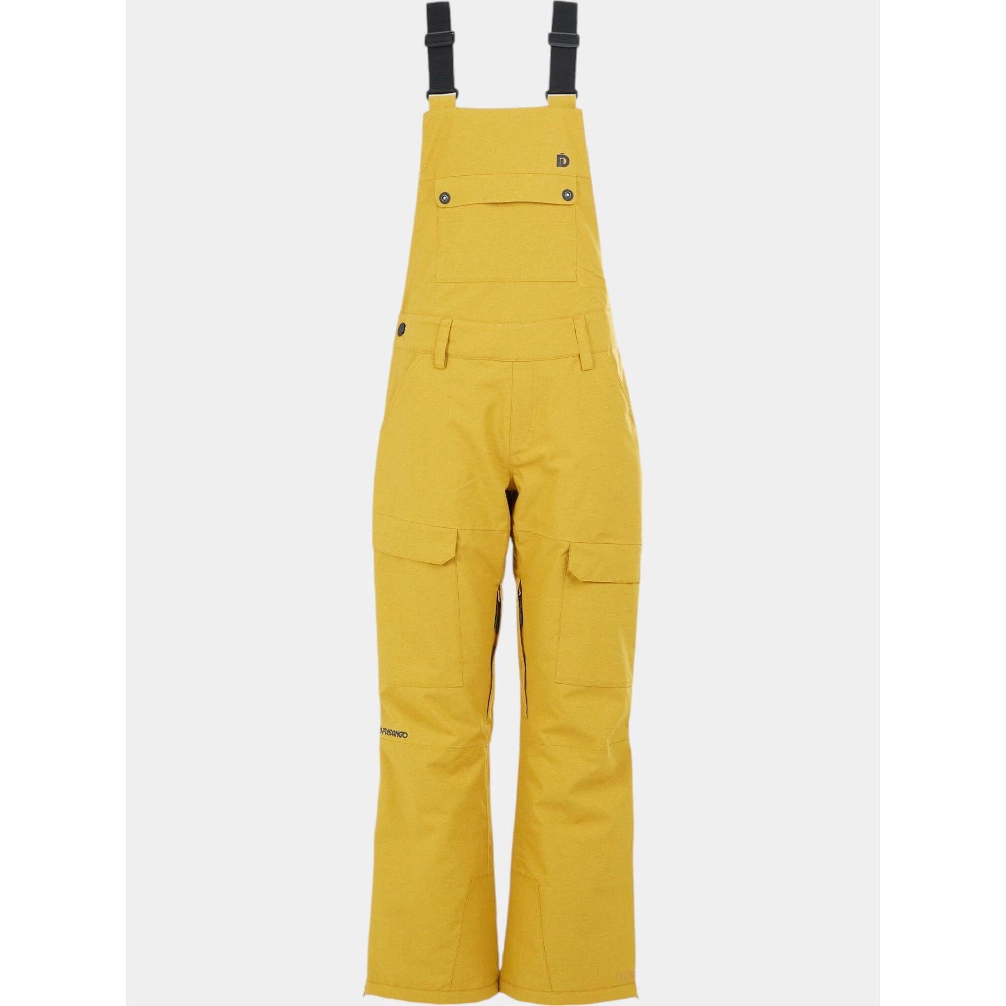 Fundango - Pantalon De Survêtement Femme Sakura Eco Bib - Pantalon De Ski - Jaune - 30 - Decathlon