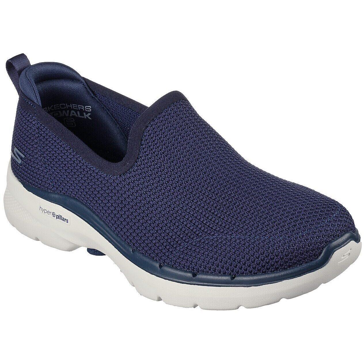 Baskets Skechers Go Walk 6 - Clear Vi, Bleu, Femmes 3/5