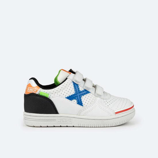 Zapatilla de fútbol sala MUNICH G3 Profit casual para niño/a blanco