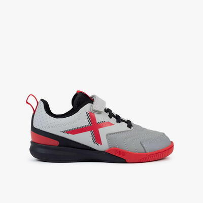 Zapatilla de futbol sala MUNICH Rondito para niño/a gris
