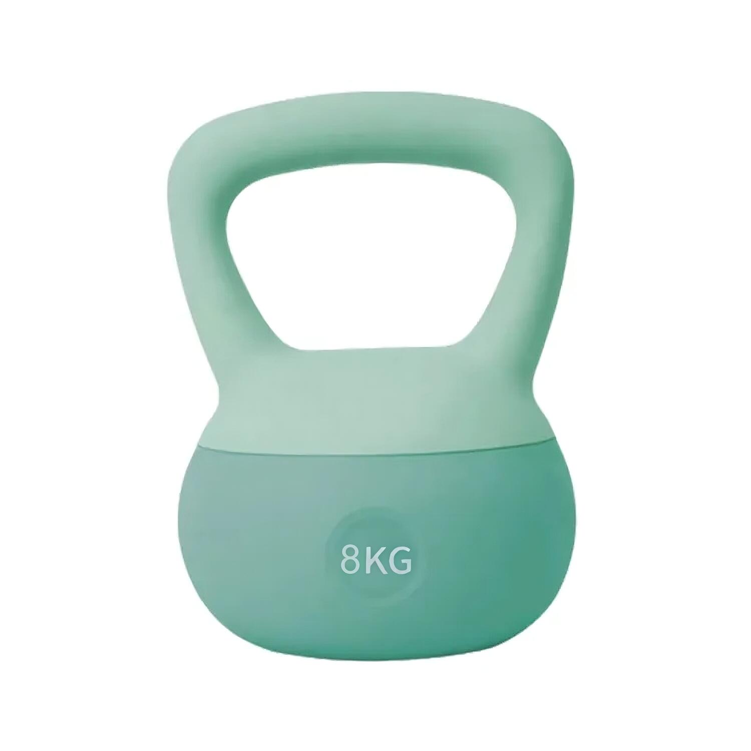 OZIO FITNESS Kettlebell Pesa Rusa PVC Suave Elástico 8 kg Verde Fitness