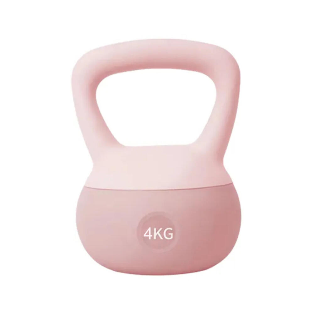 OZIO FITNESS Kettlebell Pesa Rusa PVC Suave Elástico 4 kg Rosa Fitness