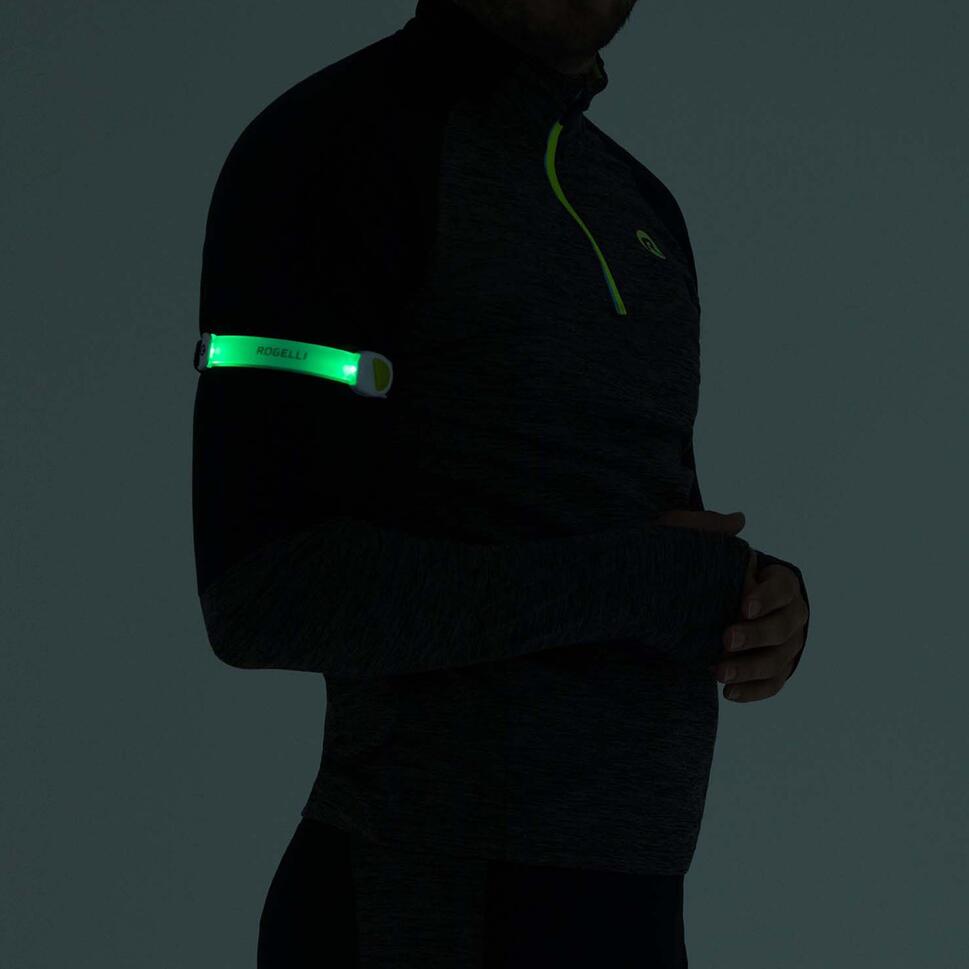 Ochronne światło Rogelli NEON LED ARMBAND z regulowanym paskiem na rękę