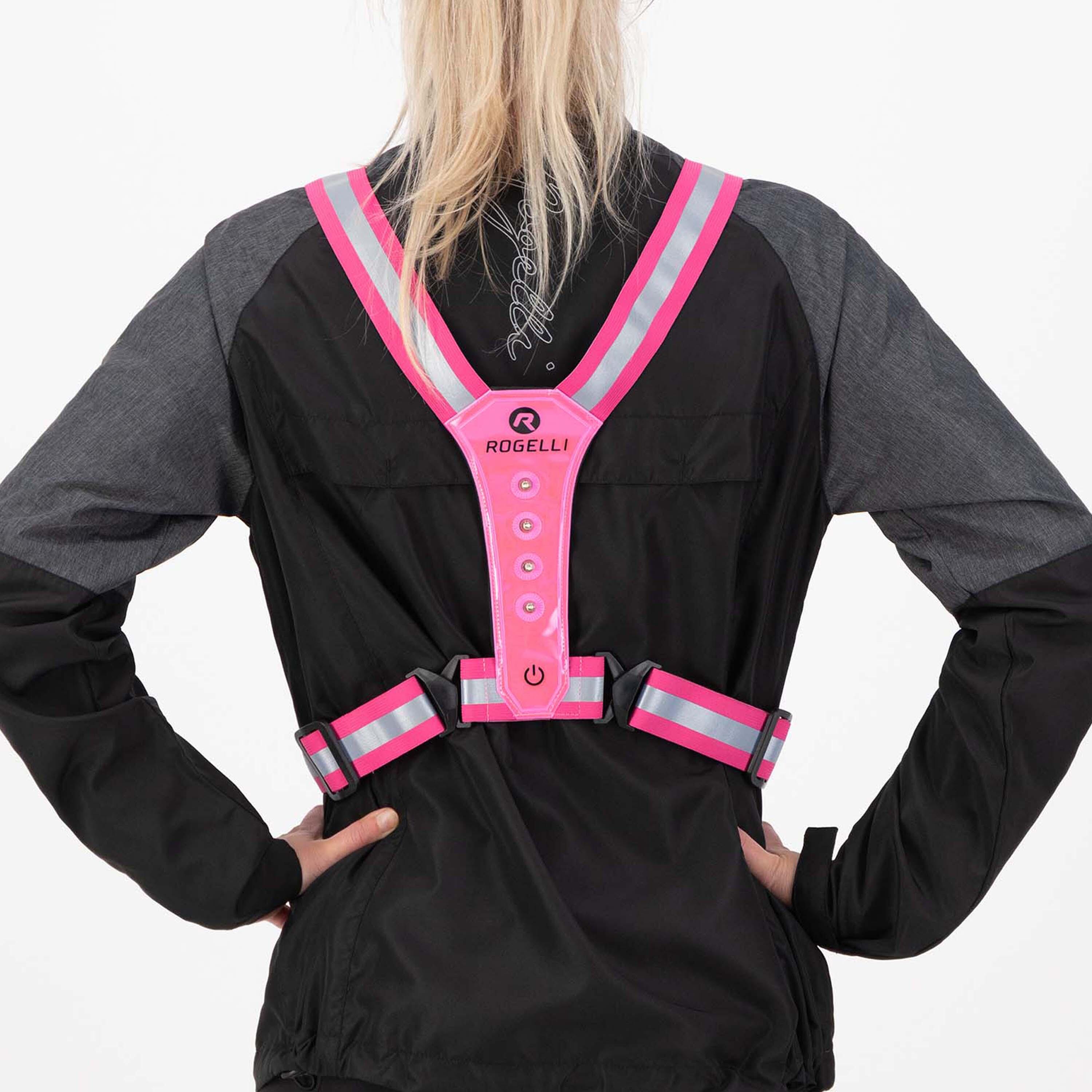 Hardloop Verlichting - Reflecterend LED Hardloopvest - Roze 4/6