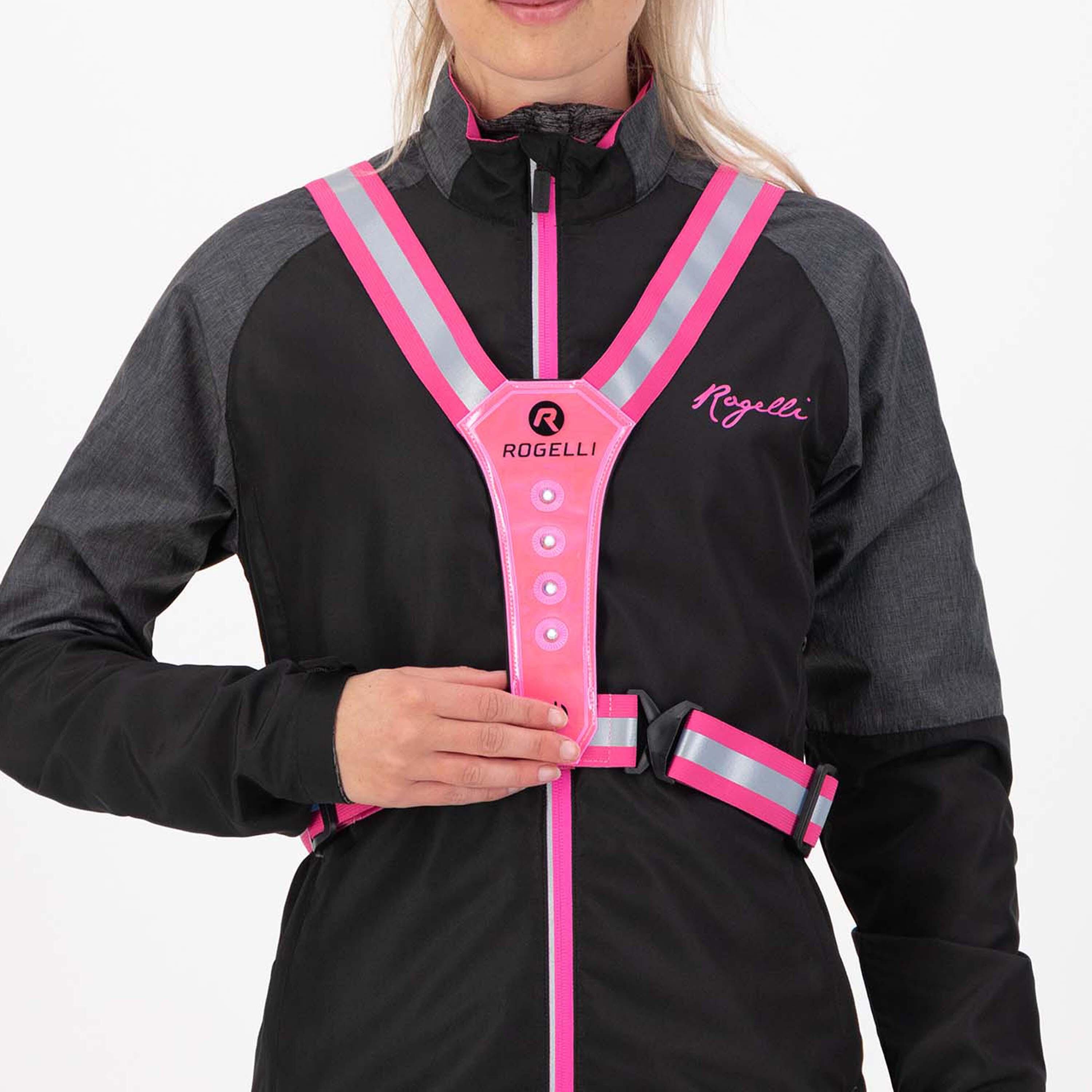 Hardloop Verlichting - Reflecterend LED Hardloopvest - Roze 3/6