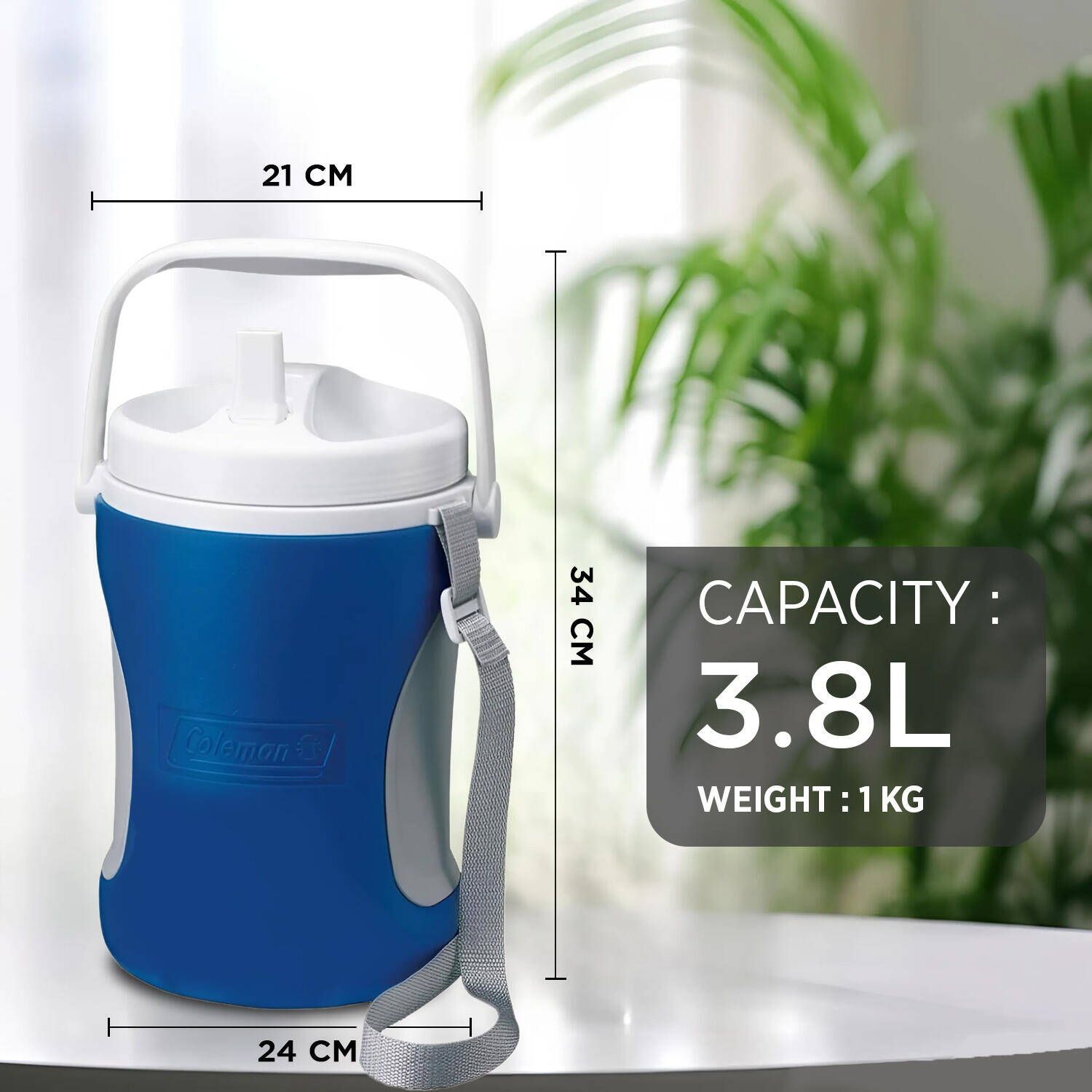 Coleman Performance Jug Cooler, 3.8 L, small Ice Box, Water Cooler Dispenser, Beverage Ice Bucket -  2