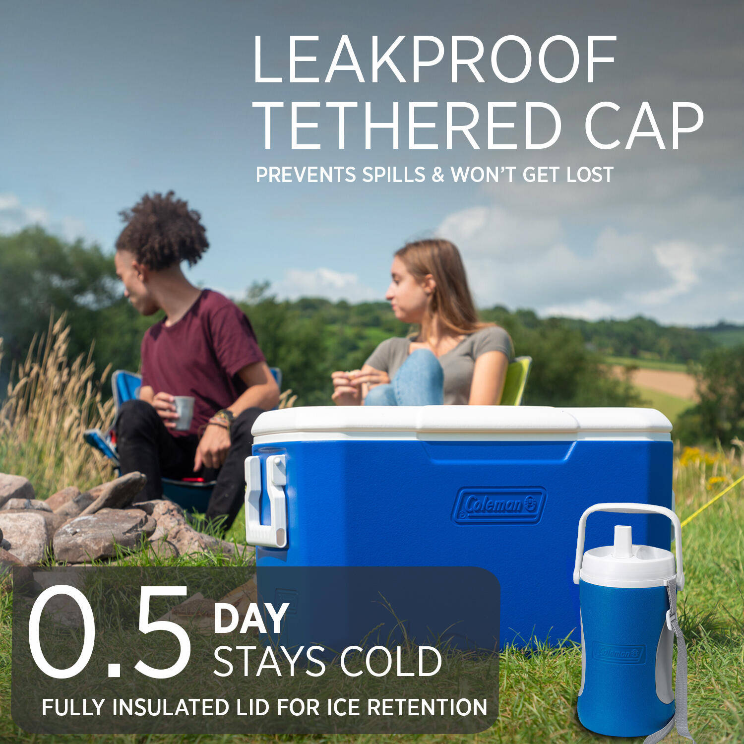 Coleman Performance Cooler 1.8L, Insulated Bottle Thermos, Refrigerating Water Dispenser, Ice Bucket for Drinks -  3