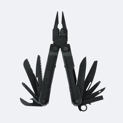 Pince Multifonctions Randonnée Camping 17 Outils en 1 Rebar Noir LEATHERMAN