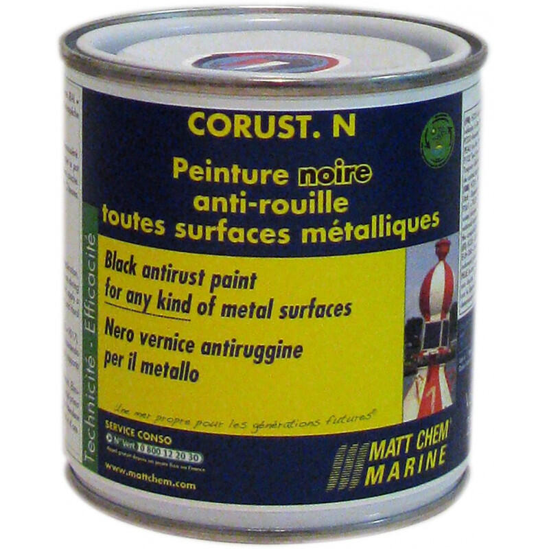 Vernice antiruggine lucida - MATT CHEM nero 250ml 2/2