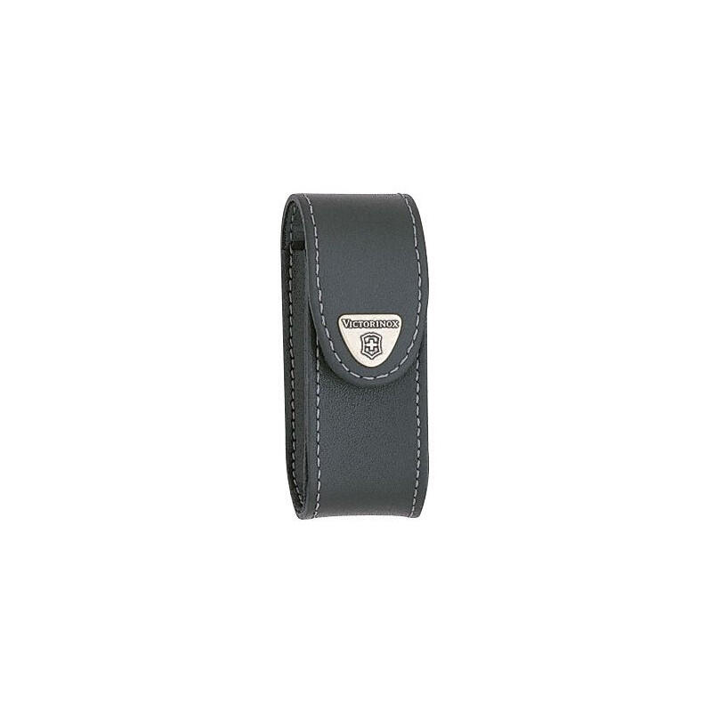 Etui cuir noir avec clip pivotant - Victorinox 1/1