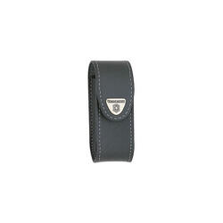 Etui cuir noir avec clip pivotant - Victorinox