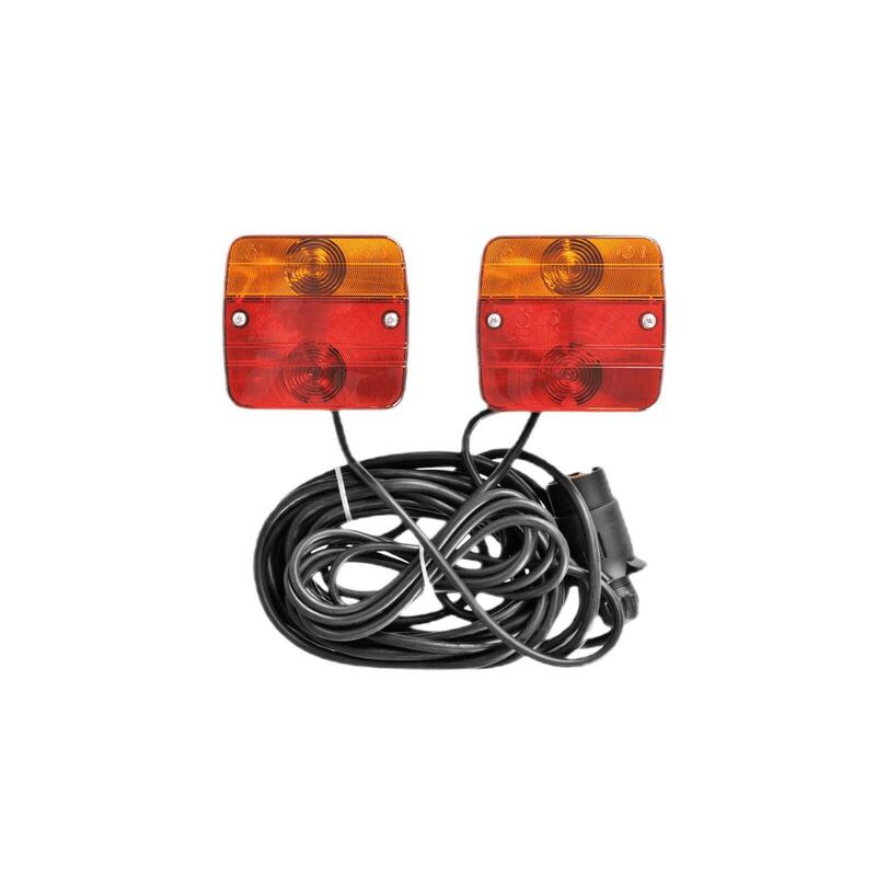 Aanhangerverlichtingsset Magneten Autostekkers/-verlichting Zwart, Rood