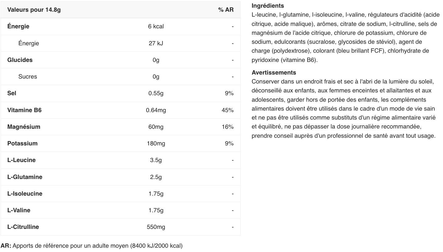BCAA en poudre - Xtend BCAA - Framboise Bleue Glacée 2/3