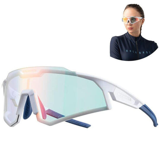 Okulary rowerowe Rockbros polaryzacyjne uv400 z etui - białe, uniseks