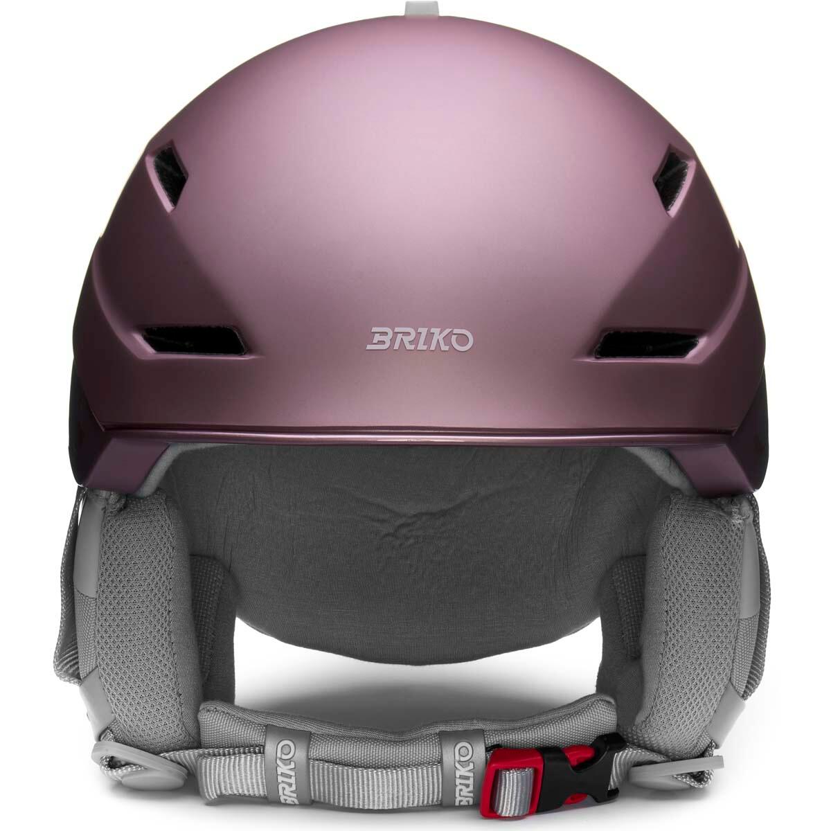 briko casco viola da donna in materiale sintetico da sci, snowboard e sci 3/5