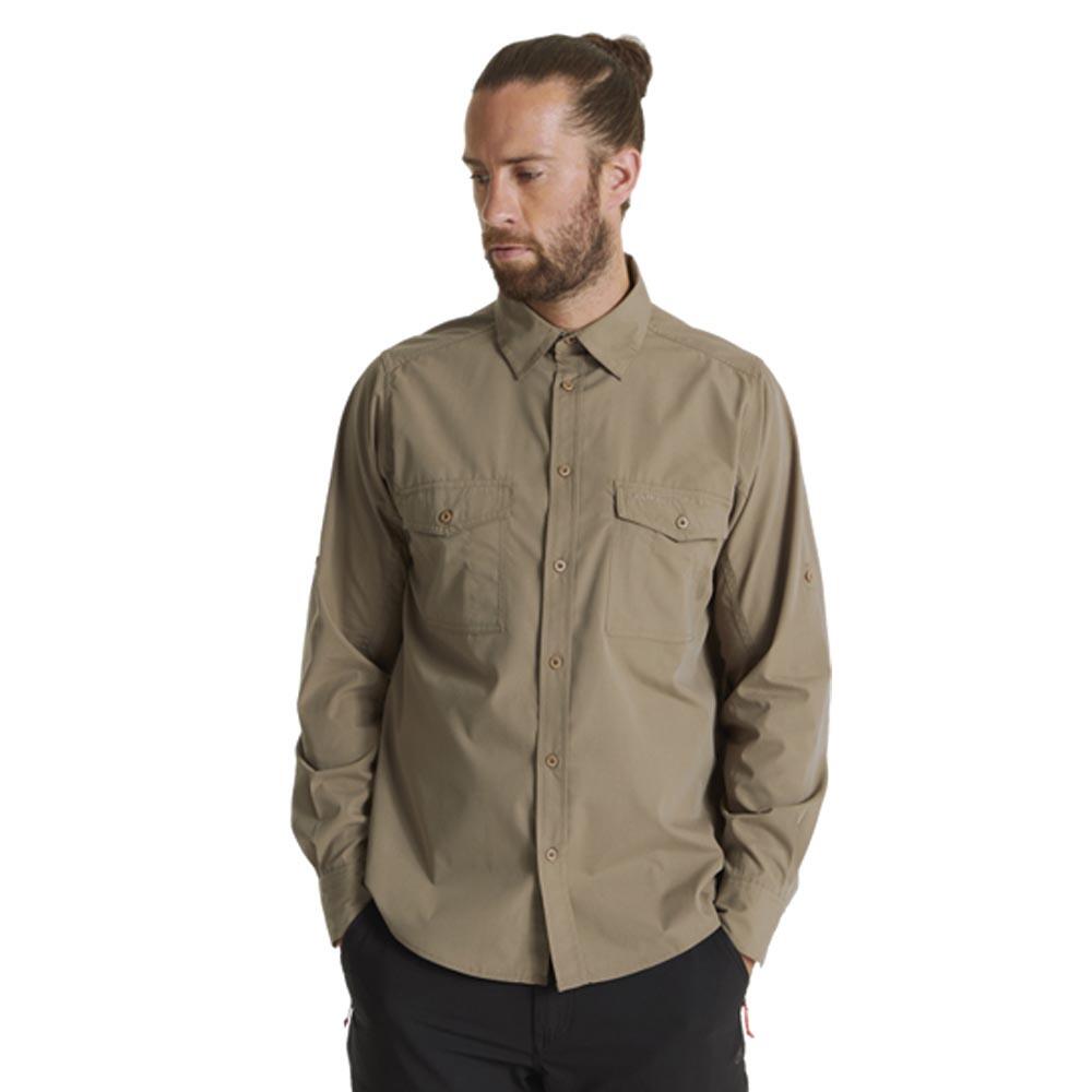 Craghoppers Kiwi Long-Sleeved Shirt Pebble