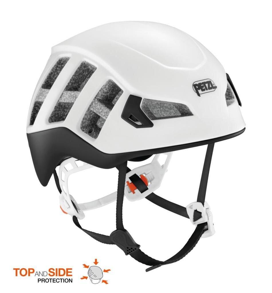 Casque escalade Petzl Meteor orange léger In-Mold EPS polycarbonate ventilé 6/6