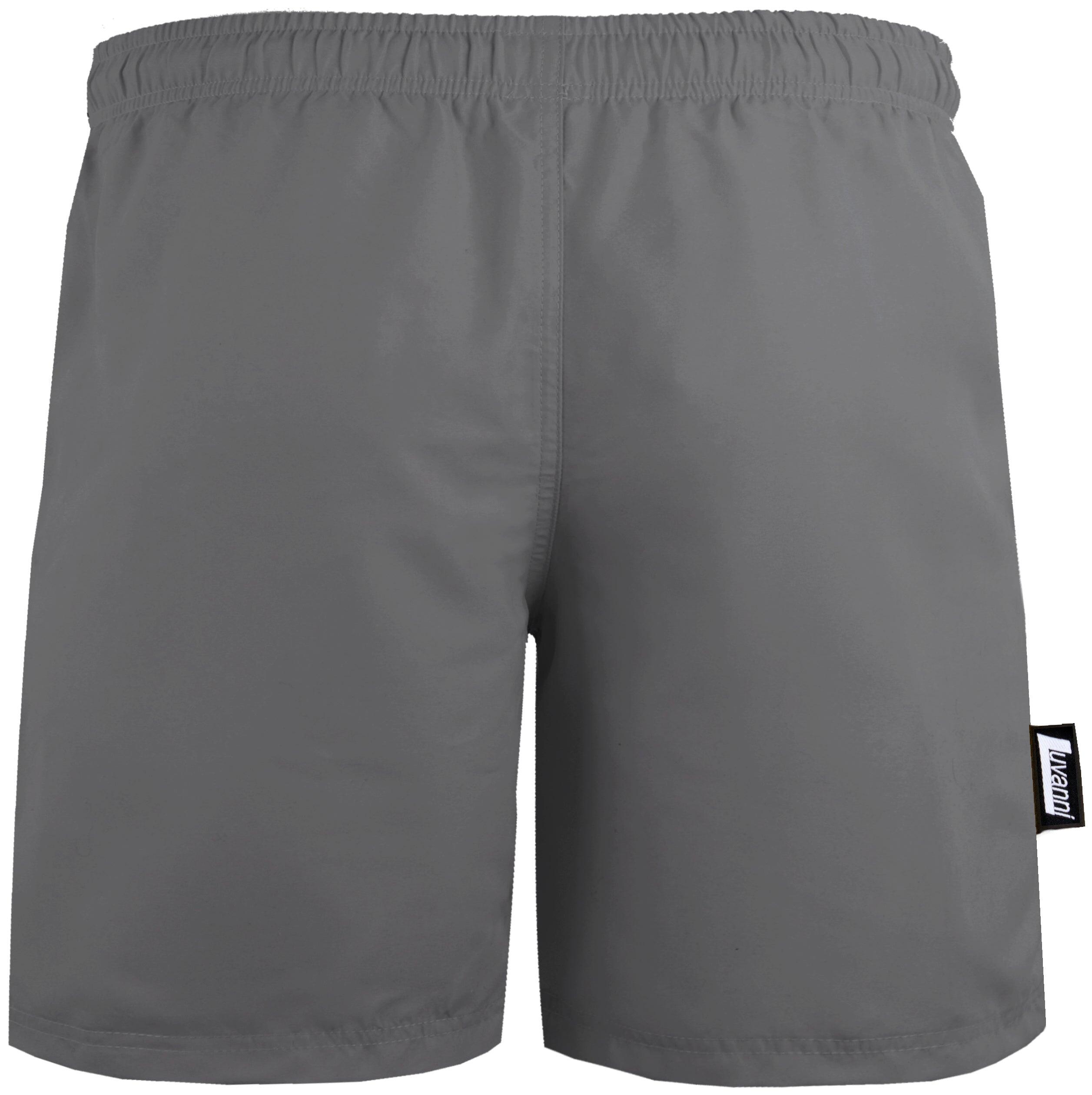Herren Badehose Style 5 Boardshorts recyceltes Material Kordelzug Uni Grau 4/6