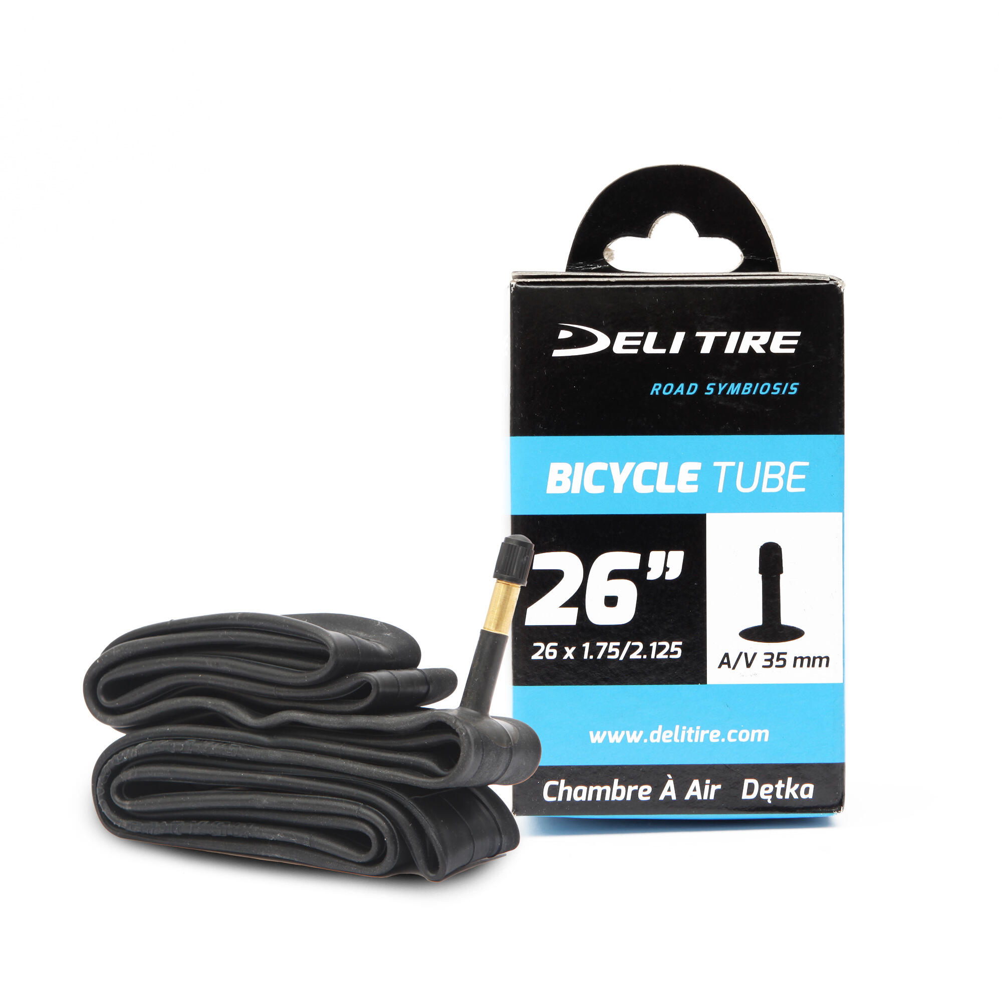 DELI TIRE Camera d'aria 26X1.75/2.125 AV BOX DELI